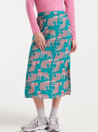 Falda midi con estampado Onca