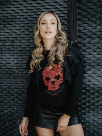 Camiseta volantes Mary Shelley Calavera