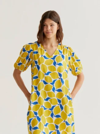 Vestido corto con estampado Limoncello