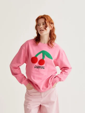 Sudadera con bordado de Guinda gigante