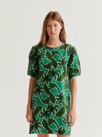 Vestido corto con estampado Palm Tree