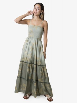 Vestido largo Hojas