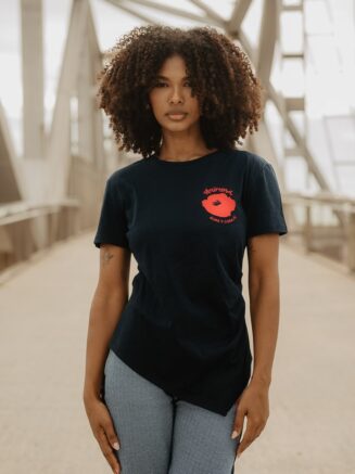 Camiseta Amapolas negra
